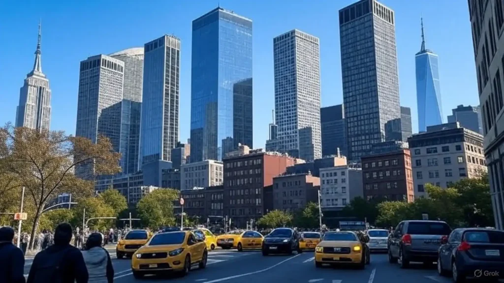 New York City skyline showcasing opportunities for Iranian business connections.