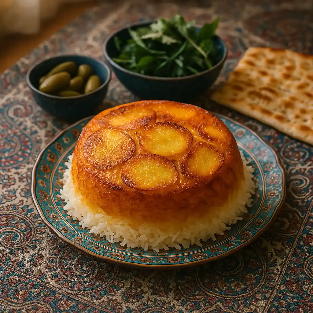 tahdig with potato
