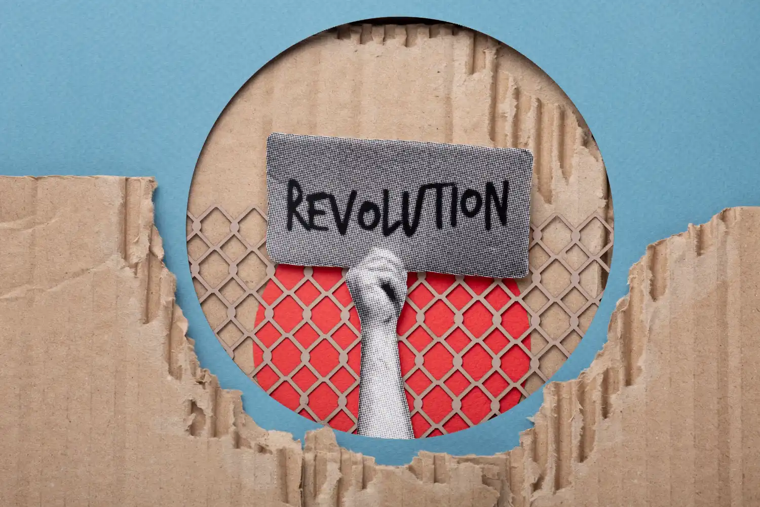 Protesters during the Iranian Revolution that led to the fall of the monarchy.