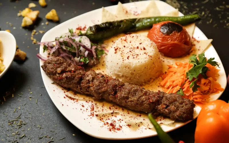 Persian restaurant dishes in Charlotte including kebabs, sangak bread, and Iranian stews.