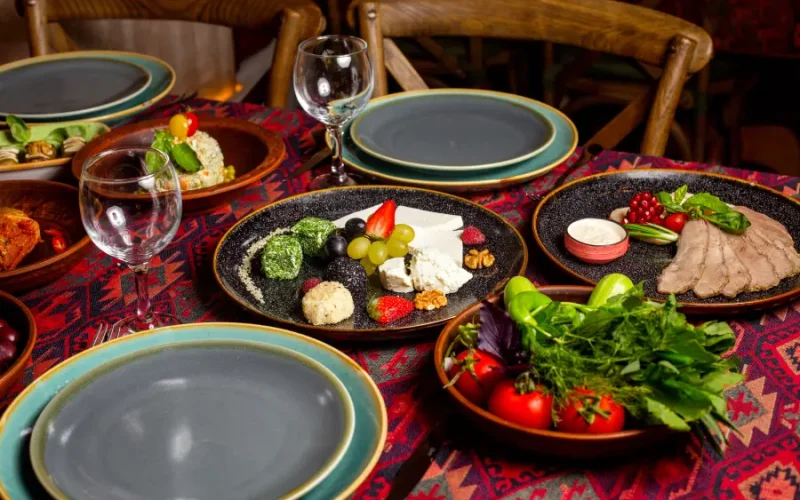 Yolk restaurant in Dallas serving Persian-inspired breakfast with feta and herbs
