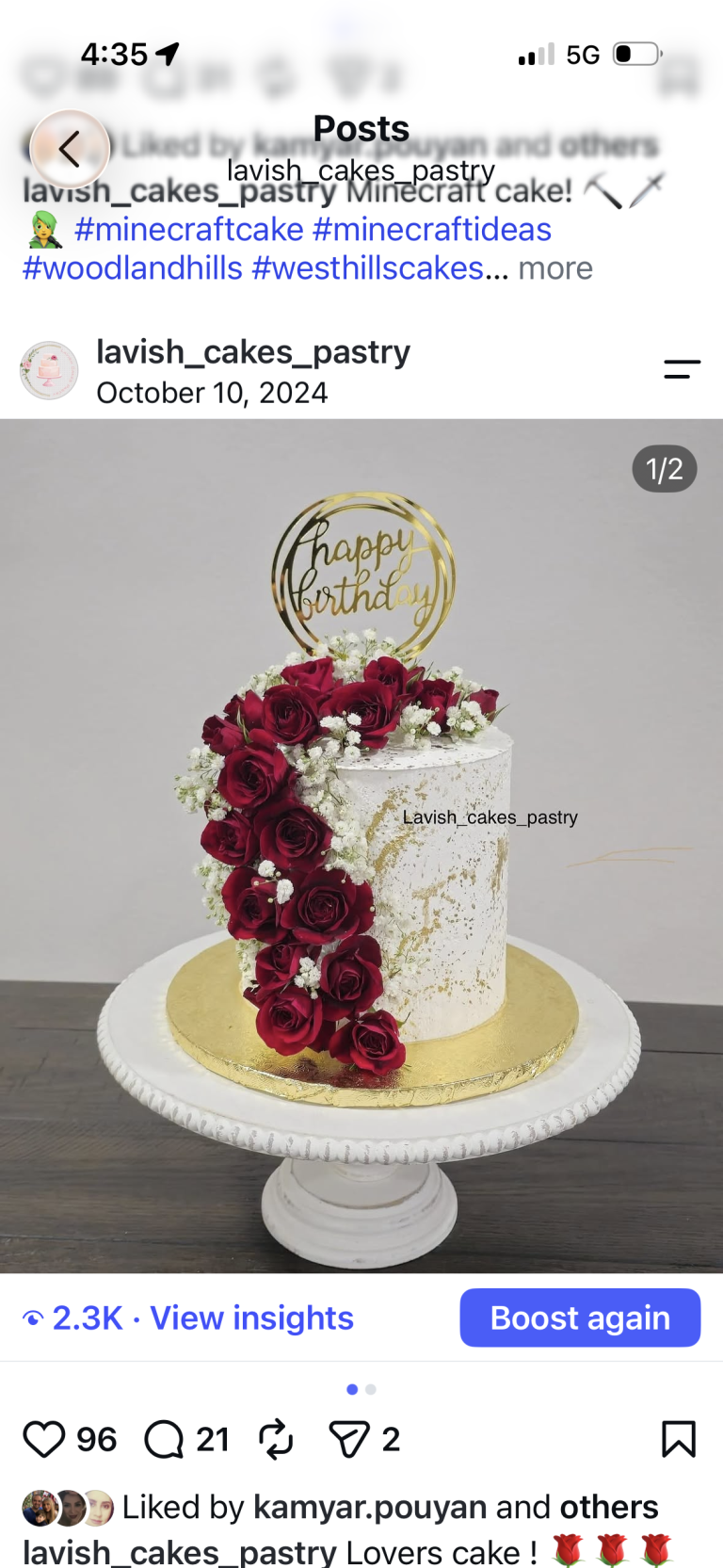 Lavish cake photo