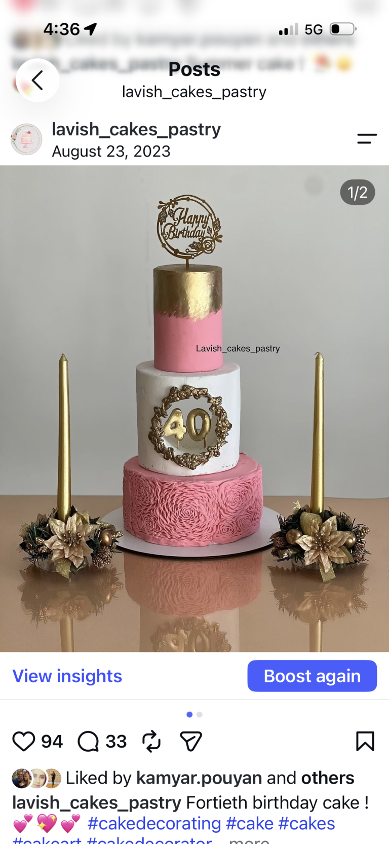 Lavish cake photo